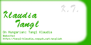 klaudia tangl business card